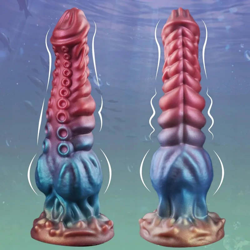 FANTASY Tentakel Monster Dildo 24cm Siliconen Zuignap — foto 3