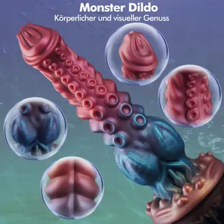 FANTASY Tentakel Monster Dildo 24cm Siliconen Zuignap — miniatuur 6