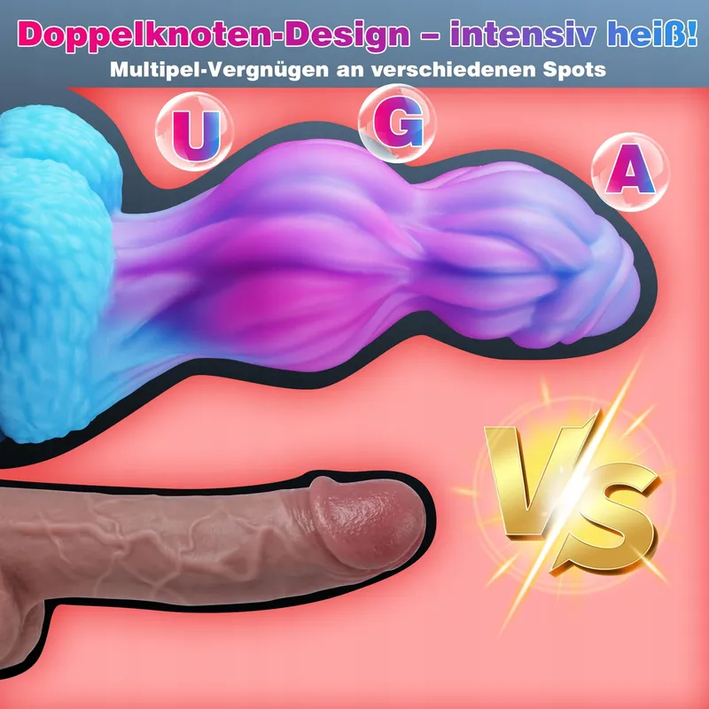 FANTASY KNOT Dildo XXL Alien Siliconen Analplug Paren — foto 2