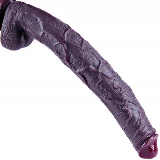 XXXL Realistische Zwarte Dildo 42cm met Zuignap Mannen Vrouwen — miniatuur 1
