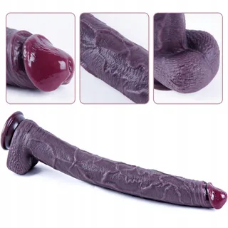XXXL Realistische Zwarte Dildo 42cm met Zuignap Mannen Vrouwen — miniatuur 2