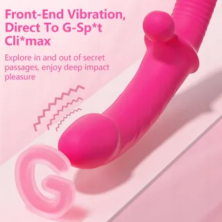 TOKHUB Vibrerende Dubbele Dildo Siliconen Verstelbaar Harnas — miniatuur 5