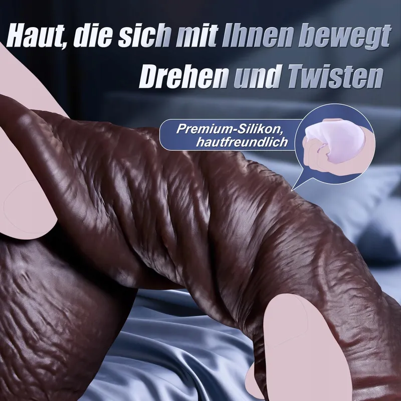 Realistische Zwarte Siliconen Dildo 8,5 Inch G-Punt Zuignap — foto 3
