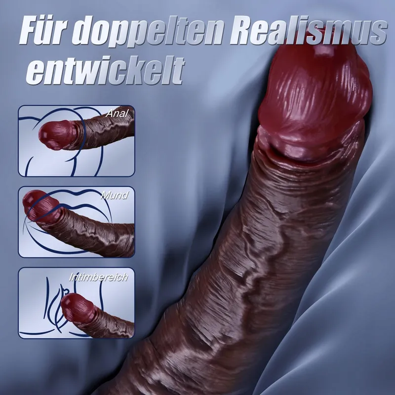 Realistische Zwarte Siliconen Dildo 8,5 Inch G-Punt Zuignap — foto 4