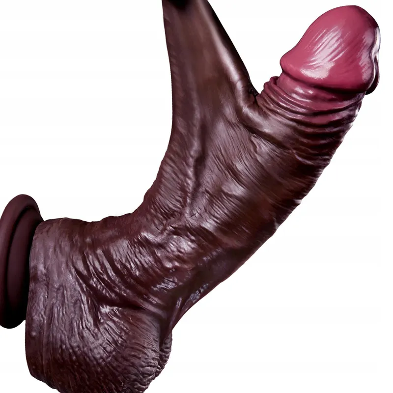 Realistische Zwarte Siliconen Dildo 8,5 Inch G-Punt Zuignap — foto 1