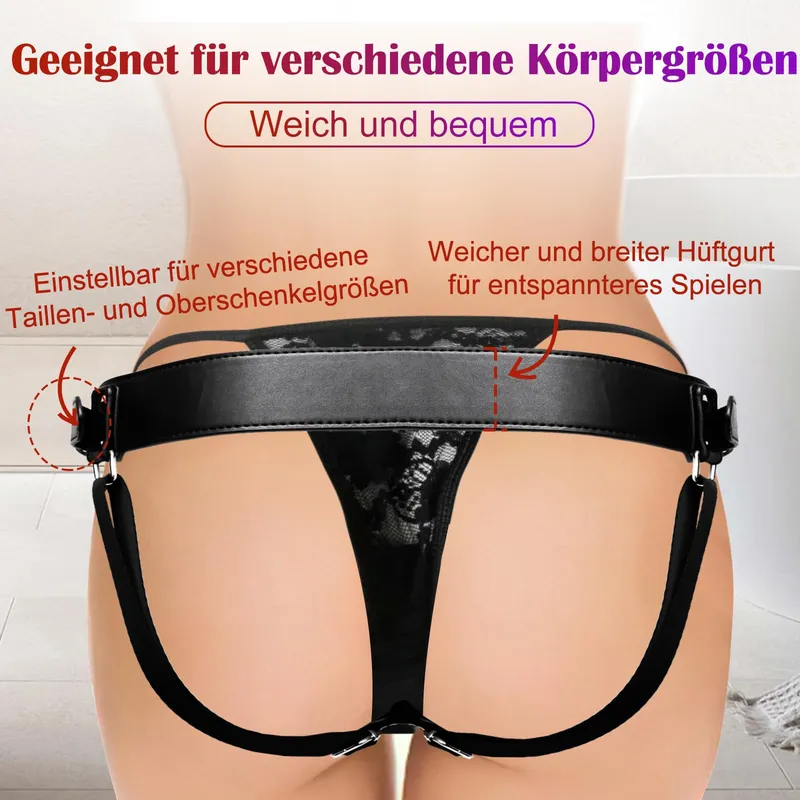 LEATHER STRAPONS Verstelbaar Leren Harnas Dildo Voor Paren — foto 4
