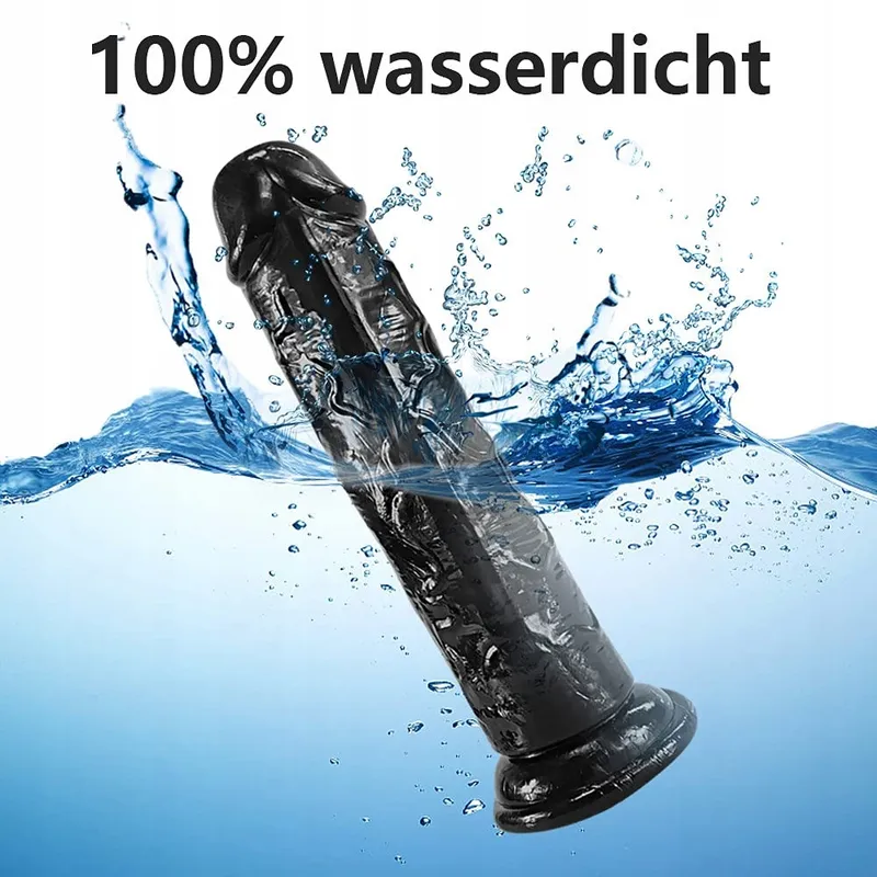 XXL Realistische Zwarte Dildo 25cm Met Zuignap G-spot Anaal — foto 4