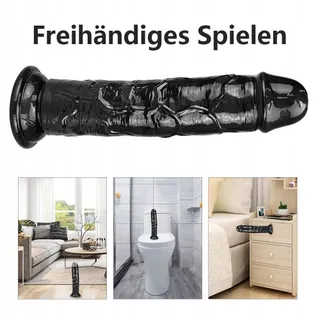 XXL Realistische Zwarte Dildo 25cm Met Zuignap G-spot Anaal — miniatuur 3