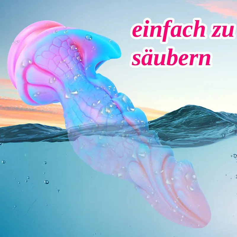 MONSTER Fantasy Dildo 25cm Siliconen Draak XL met Zuignap — foto 7