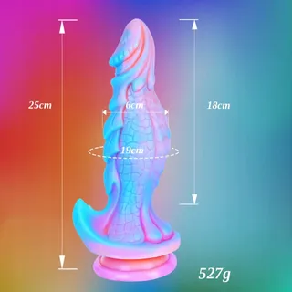 MONSTER Fantasy Dildo 25cm Siliconen Draak XL met Zuignap — miniatuur 4