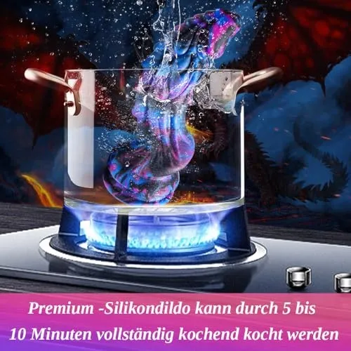 MONSTER Siliconen Dildo 22cm Realistisch met Zuignap Prostaatmassage — foto 5