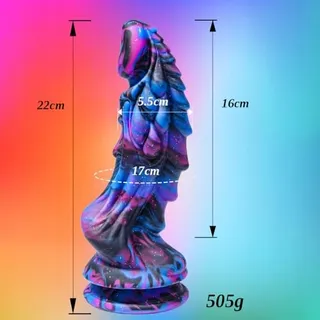 MONSTER Siliconen Dildo 22cm Realistisch met Zuignap Prostaatmassage — miniatuur 6