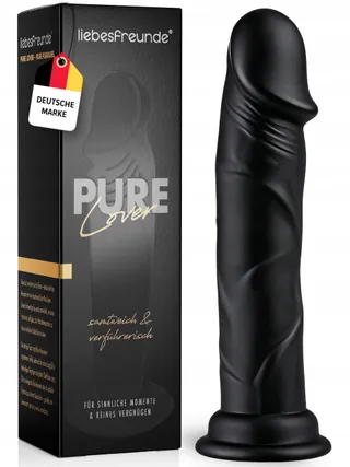 LIEBESFREUNDE Realistische Zwarte Anale Dildo 20cm Medisch Silicone
