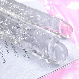 REALISTISCHER Dubbele Dildo 30cm Flexibel Transparant Voor Paren — miniatuur 4