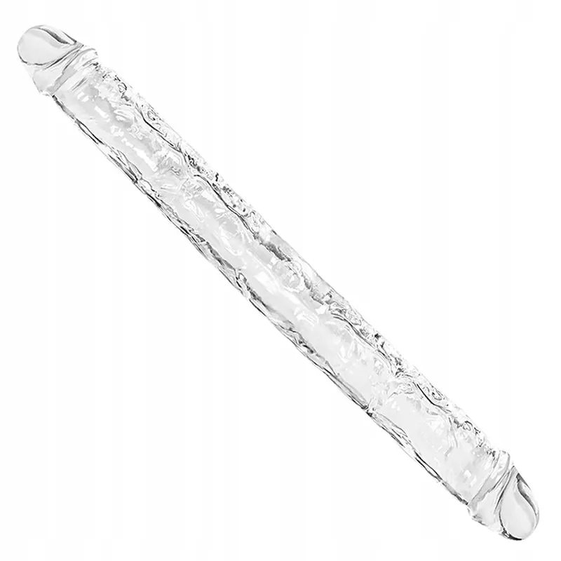 REALISTISCHER Dubbele Dildo 30cm Flexibel Transparant Voor Paren — foto 1