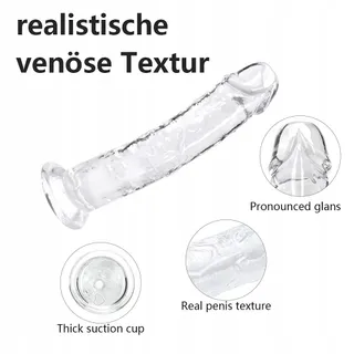 LITTLE TOYS Dildo 18cm Realistisch Zacht Zuignap — miniatuur 4