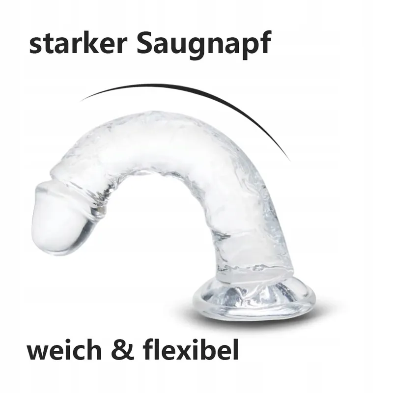 LITTLE TOYS Dildo 18cm Realistisch Zacht Zuignap — foto 3