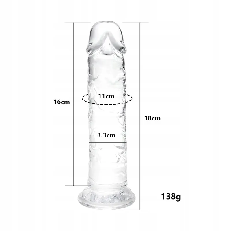 LITTLE TOYS Dildo 18cm Realistisch Zacht Zuignap — foto 2