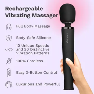 LE WAND Massagestick Zwart 1465g Elektrisch — miniatuur 2