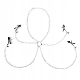 AMZII 4-in-1 Tepelklemmen Clitoris Clip met Ketting Bel Choker — miniatuur 8