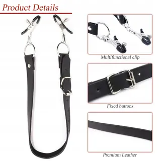 AMZII 4-in-1 Tepelklemmen Clitoris Clip met Ketting Bel Choker — miniatuur 4