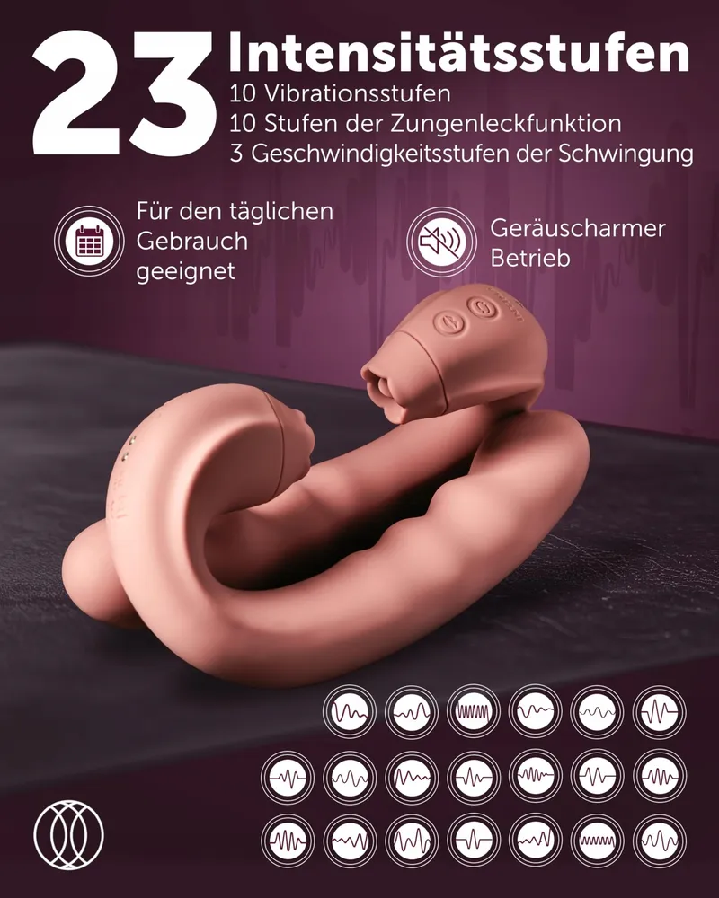 INTIMA LURE Clitorisstimulator met Likfunctie Rotatie G-Punt — foto 3