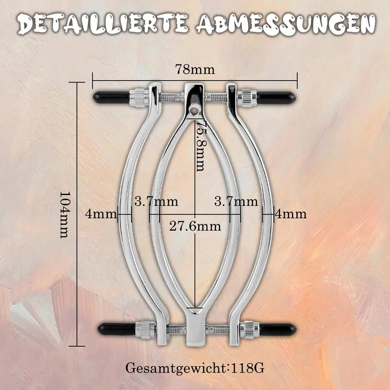 Metalen Verstelbaar Speculum Fetisch BDSM — foto 6