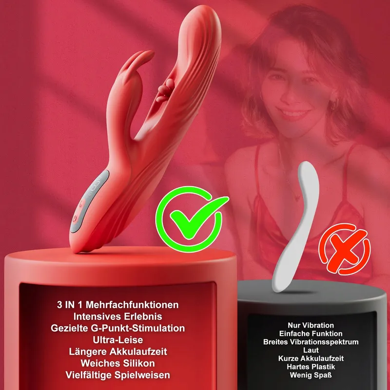 DILDO VIBRATOR Vrouwen G-Punt Stimulator 9 Vibratie Pulsatie — foto 7