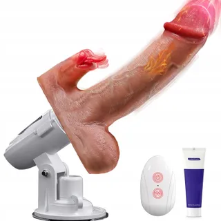 TAGNAFF Vibrator Met Stootfunctie Likken Verwarming G-punt Anaal XL