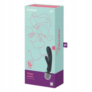 SATISFYER Triple Lover 2-in-1 Vibrator Waterdicht Antraciet