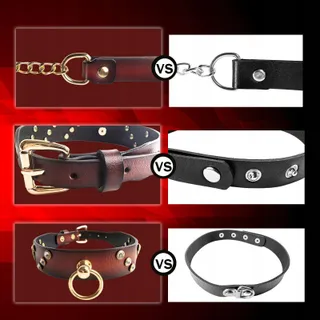DEOLIKSEXR Leren Halsband O-ring BDSM Verstelbaar Voor Paren Bruin — miniatuur 5