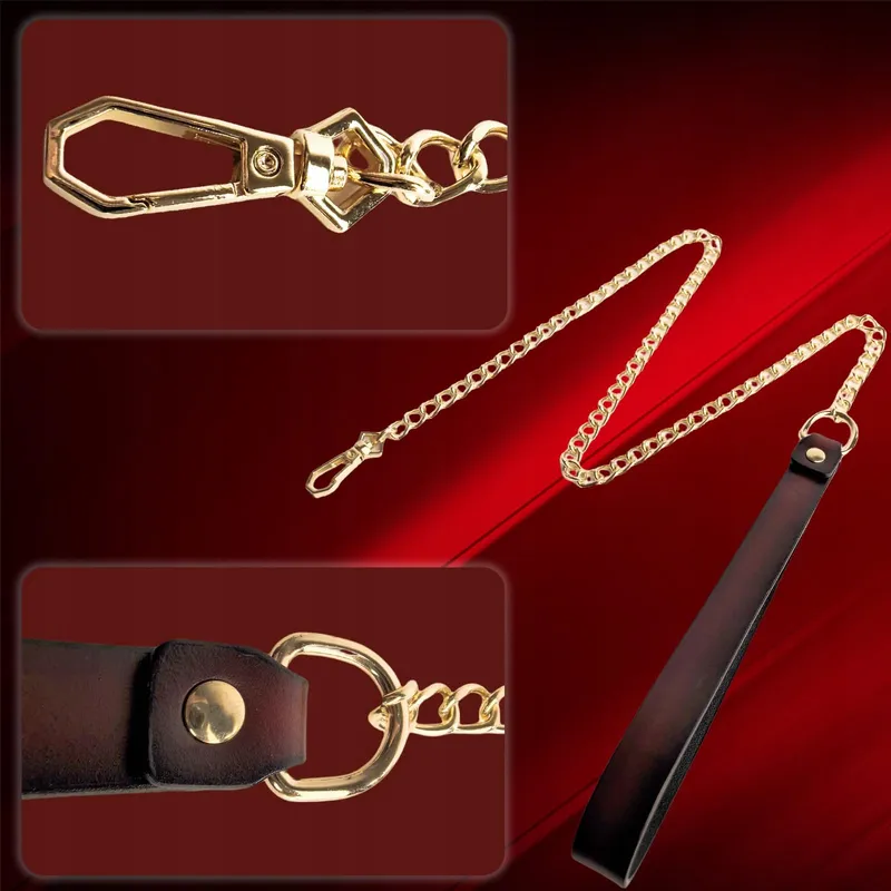 DEOLIKSEXR Leren Halsband O-ring BDSM Verstelbaar Voor Paren Bruin — foto 3