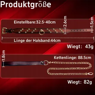 DEOLIKSEXR Leren Halsband O-ring BDSM Verstelbaar Voor Paren Bruin — miniatuur 4