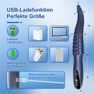 LYAMAIS Octopus Siliconen Vibrator G-punt Klitoris 9 Modi USB — miniatuur 6