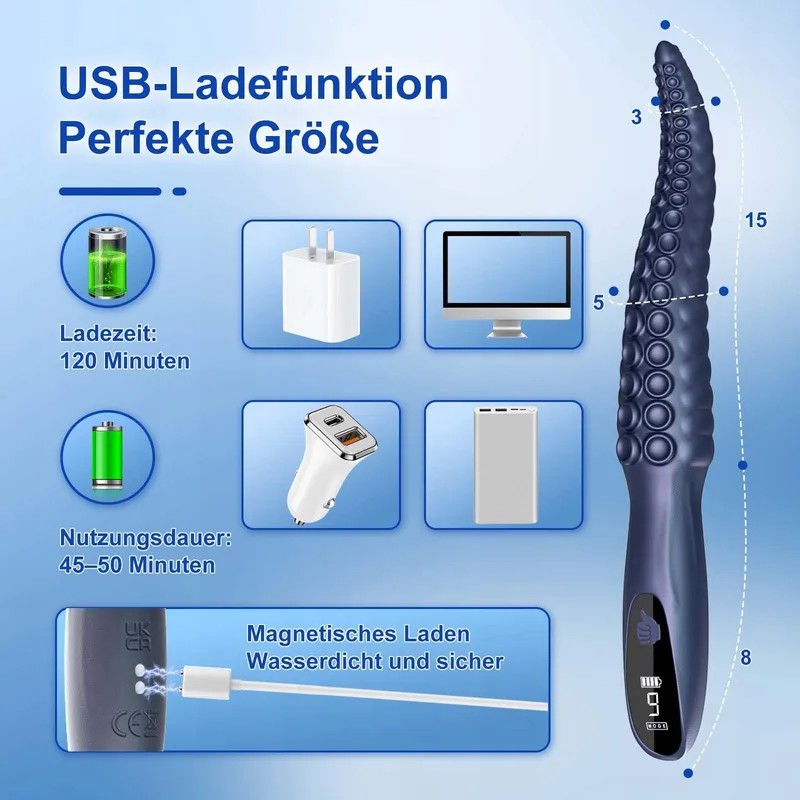 LYAMAIS Octopus Siliconen Vibrator G-punt Klitoris 9 Modi USB — foto 6