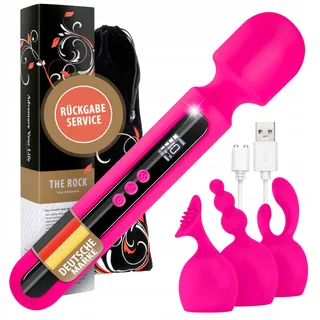 NEU The Rock XXL Vibrator Premium Siliconen 3 Opzetstukken