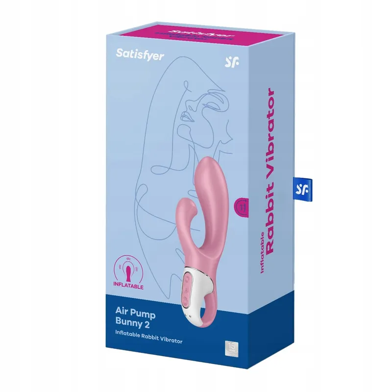 SATISFYER Air Pump Bunny 2 Vibrator 12 Standen Huidvriendelijk Siliconen — foto 3