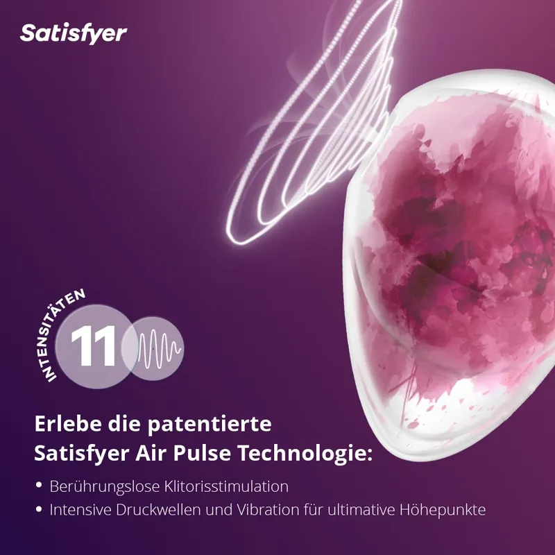 SATISFYER Cloud Dancer Luchtdruk Vibrator Klitoris Waterdicht — foto 2