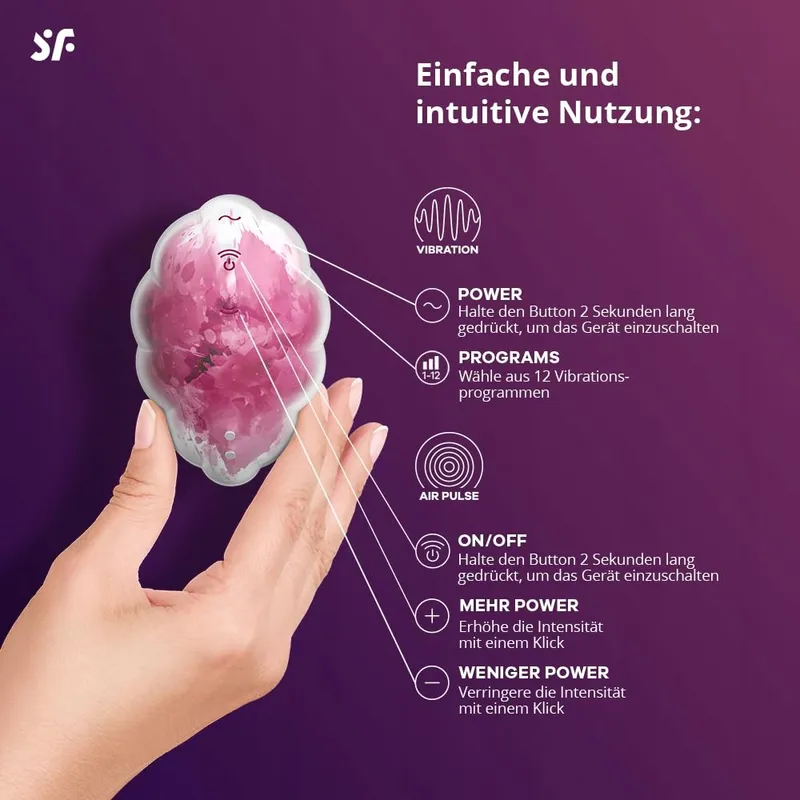 SATISFYER Cloud Dancer Luchtdruk Vibrator Klitoris Waterdicht — foto 3
