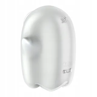 SATISFYER Glowing Ghost Air Pulse Vibrator 2-in-1 Waterdicht Wit — miniatuur 8