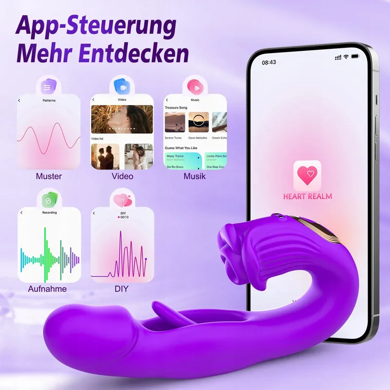 Dildo Vibrator Set 3-in-1 Vrouwen Klitoris Anaal Stimulator App — foto 3