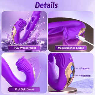 Dildo Vibrator Set 3-in-1 Vrouwen Klitoris Anaal Stimulator App — miniatuur 7