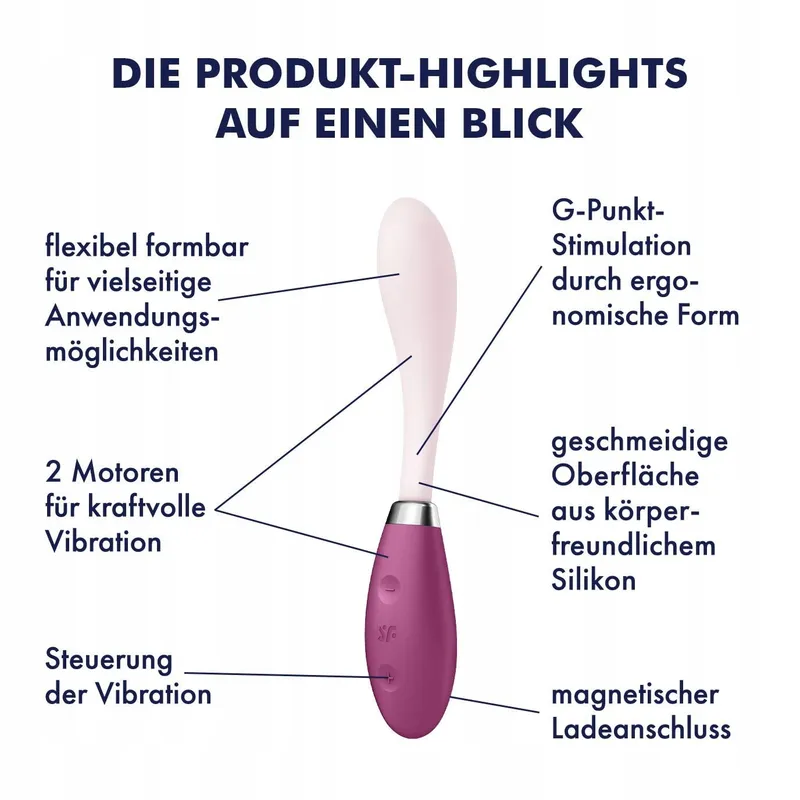 SATISFYER G-Spot Flex 3 Vibrator Siliconen Waterdicht voor Vrouwen — foto 3