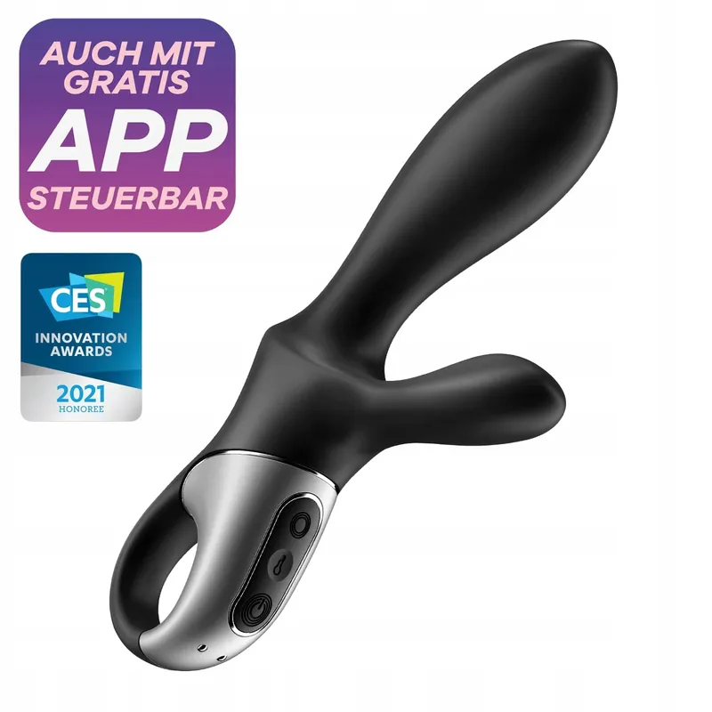SATISFYER Anale Vibrator Bluetooth Verwarming App Siliconen 20cm — foto 2