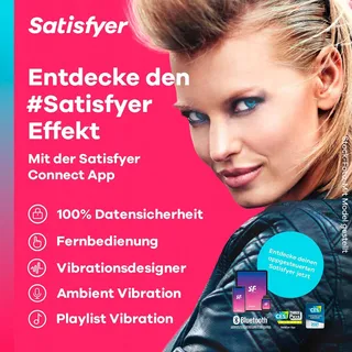 SATISFYER Anale Vibrator Bluetooth Verwarming App Siliconen 20cm — miniatuur 4