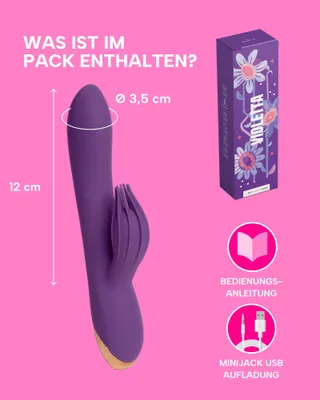 MYSECRETCASE Rabbit Vibrator 17,5cm G-Punt Klitoris 12 Standen — miniatuur 5