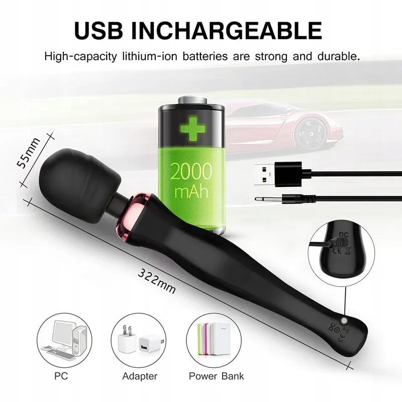 XUOMT Siliconen Vibrator Waterdicht 32cm 20 Standen G-Punt Klitoris — foto 2