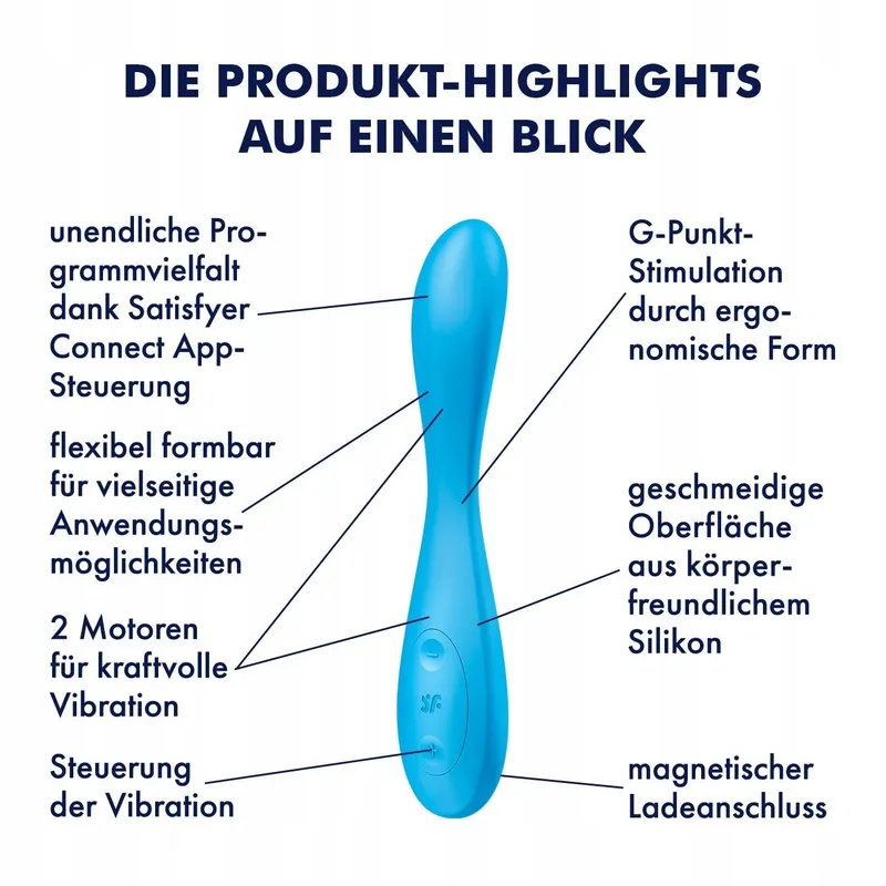 SATISFYER G-Spot Flex 4 Vibrator App Waterdicht Silicone — foto 3