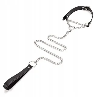 HALSFESSEL Halsband met O-Ring Bondage Leren Fetisj voor Koppels — miniatuur 1