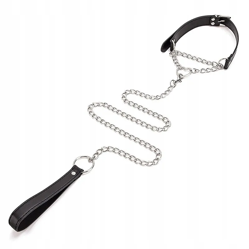 HALSFESSEL Halsband met O-Ring Bondage Leren Fetisj voor Koppels — foto 1